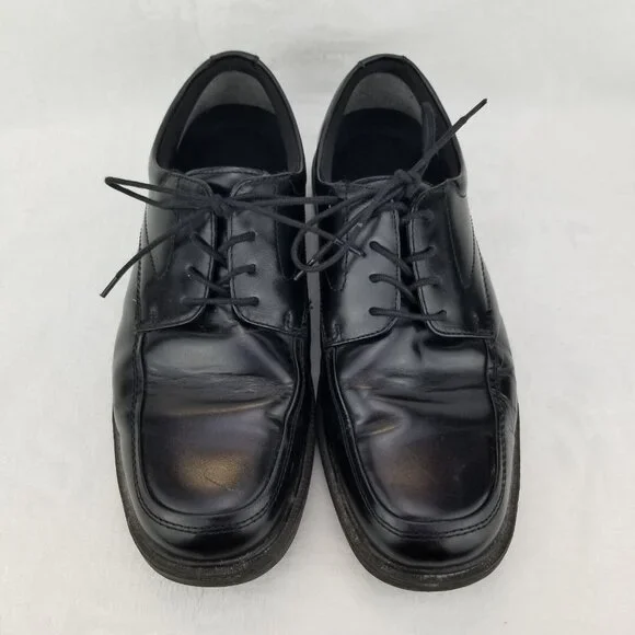 ✅Nunn Bush Men's 10M Slip Resistant Leather Oxford Shoes BLACK Comfort Lace Up - Picture 7 of 11
